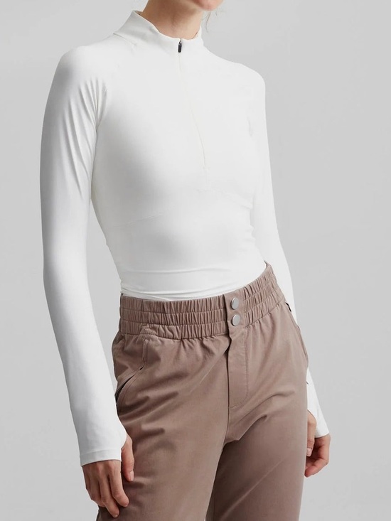 Varley Tops - Varley Helena Mid Layer White Half Zip Performance Top Size S